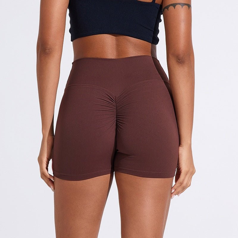 Summer Womens European And American - Style Peach - Shaped Butt - Lifting Fitness Pleated High - Waist Yoga Pants - DEWI workout Accessories