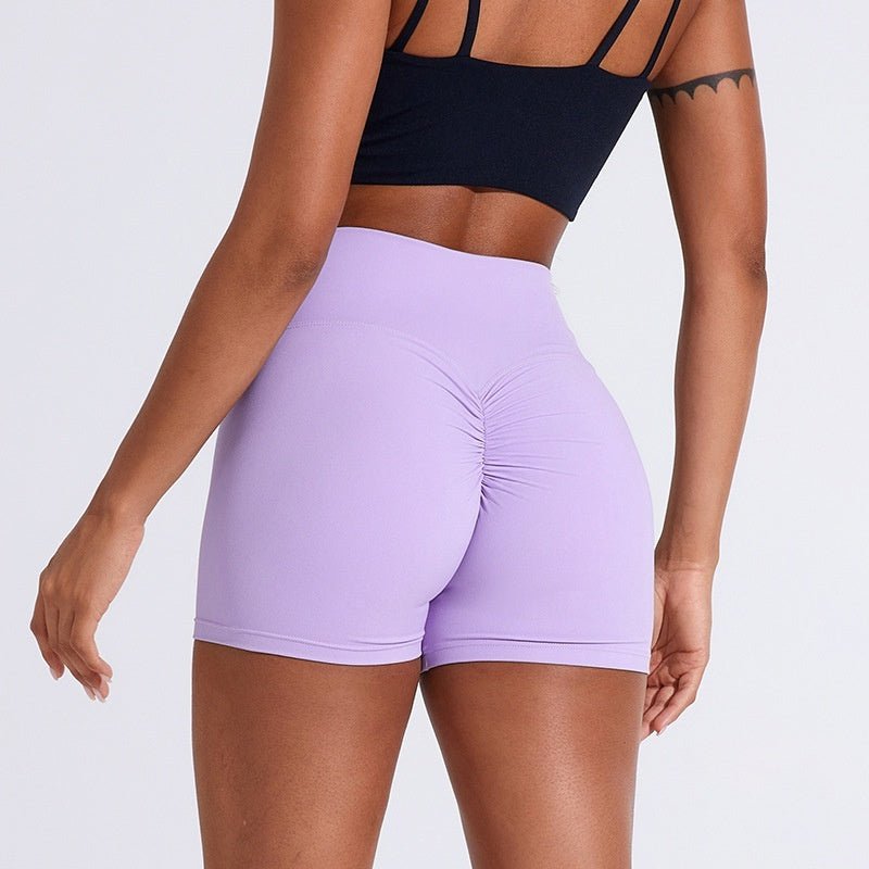 Summer Womens European And American - Style Peach - Shaped Butt - Lifting Fitness Pleated High - Waist Yoga Pants - DEWI workout Accessories